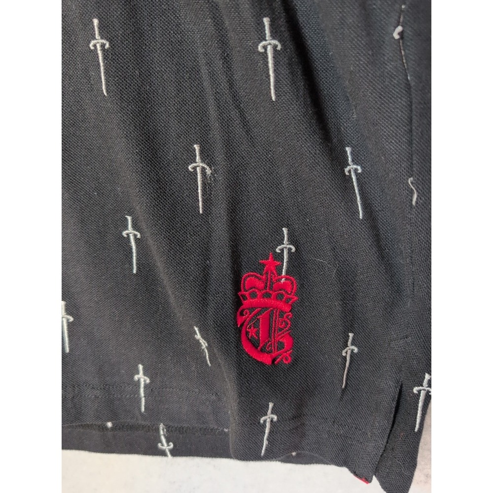Troop NYC Born in The Bronx Polo Shirt Mens 2xl Embroidered Dagger Print Hip Hop - Picture 5 of 12
